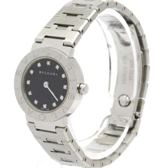 BVLGARI BVLGARI-BVLGARI Diamond Steel Quartz Ladies Watch BB23SS Polished